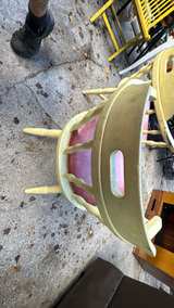 Vintage Spindle Back Captain's Chairs with Padded Seats - Image 6