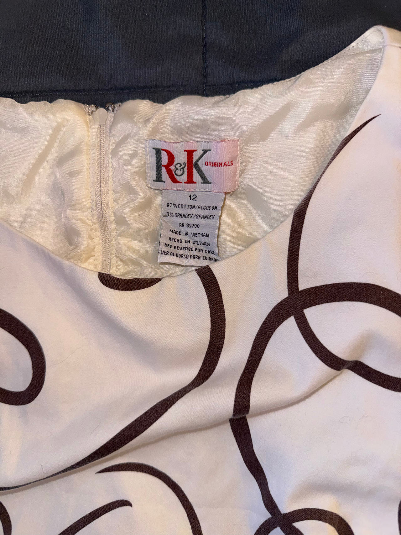 R&K Originals Swirl Print Cotton Blend Dress