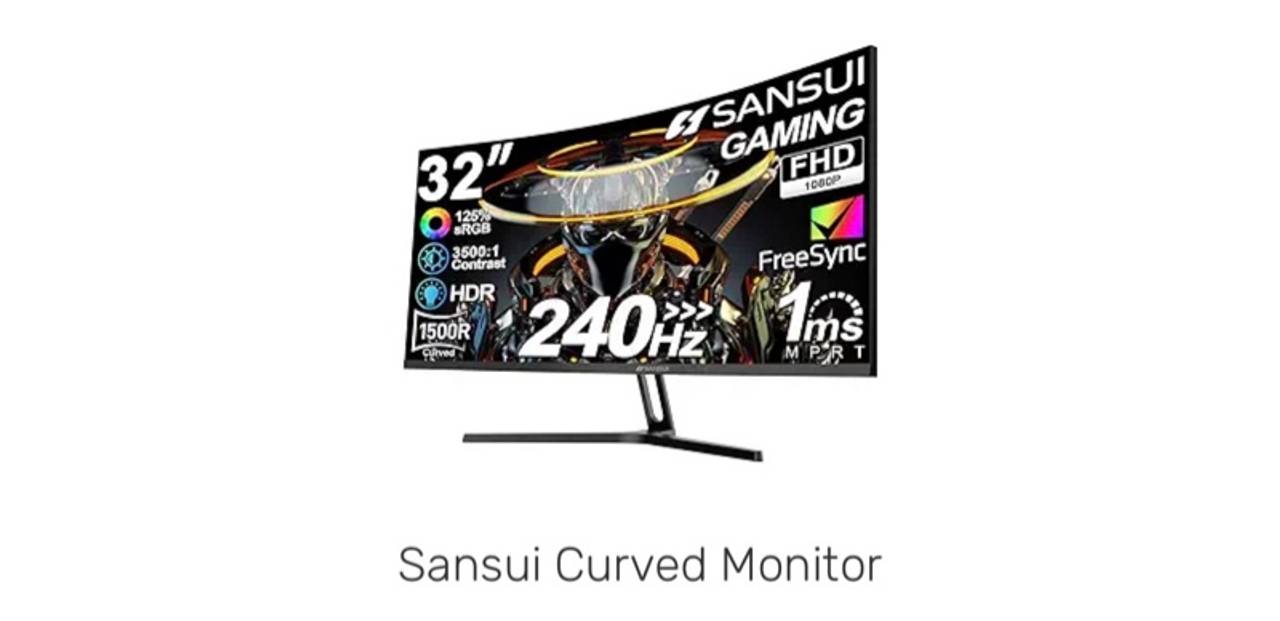 Sansui 32" Curved Gaming Monitor 240Hz