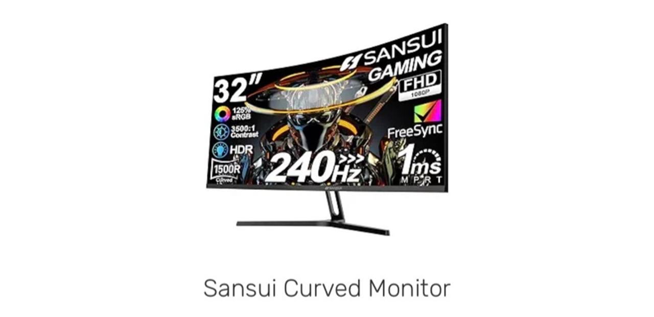 Sansui 32" Curved Gaming Monitor 240Hz