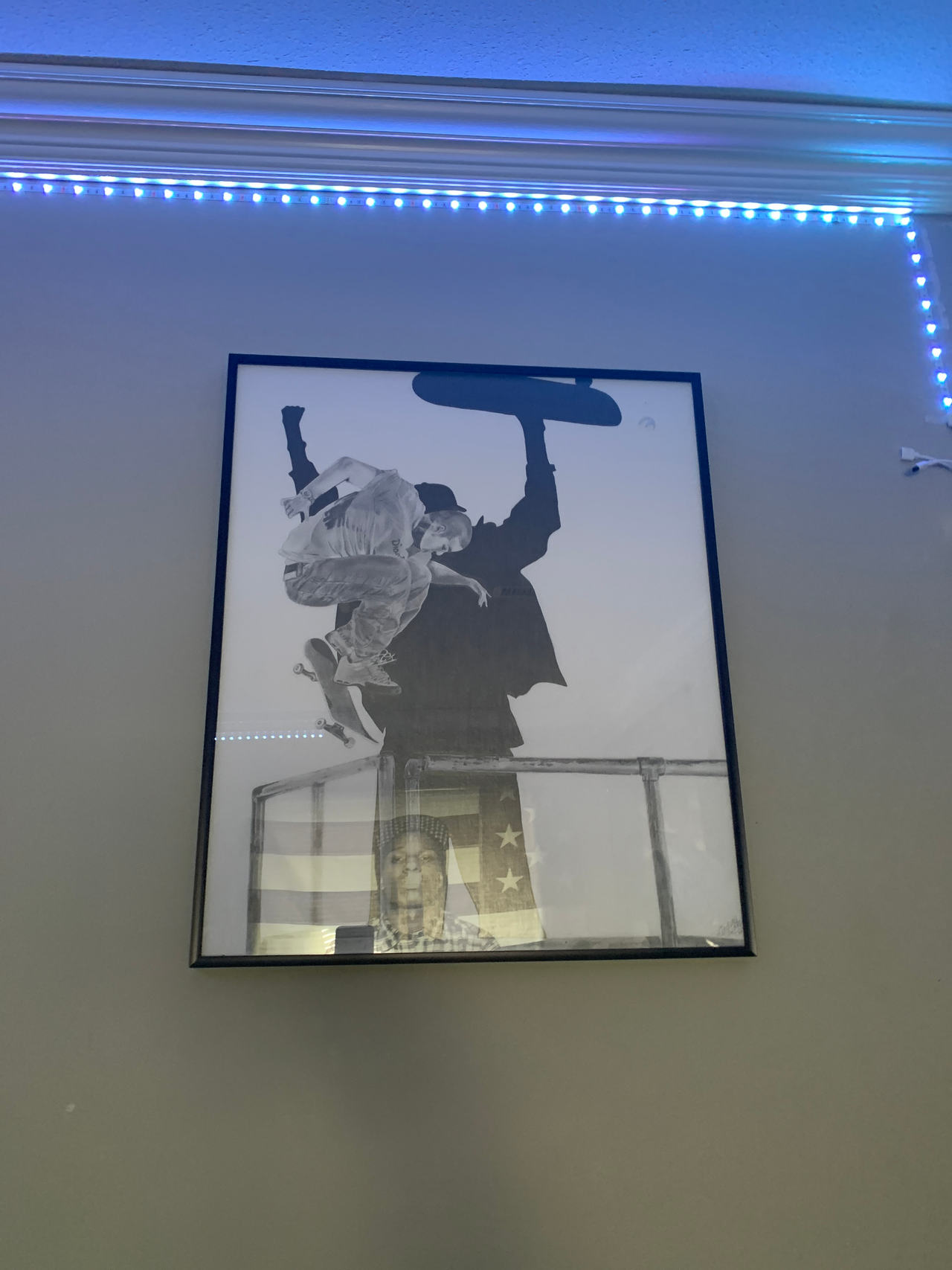 Black and White Skateboarding Art Print