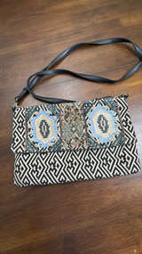 Sorpresa Beaded Geometric Boho Crossbody Bag - Image 1