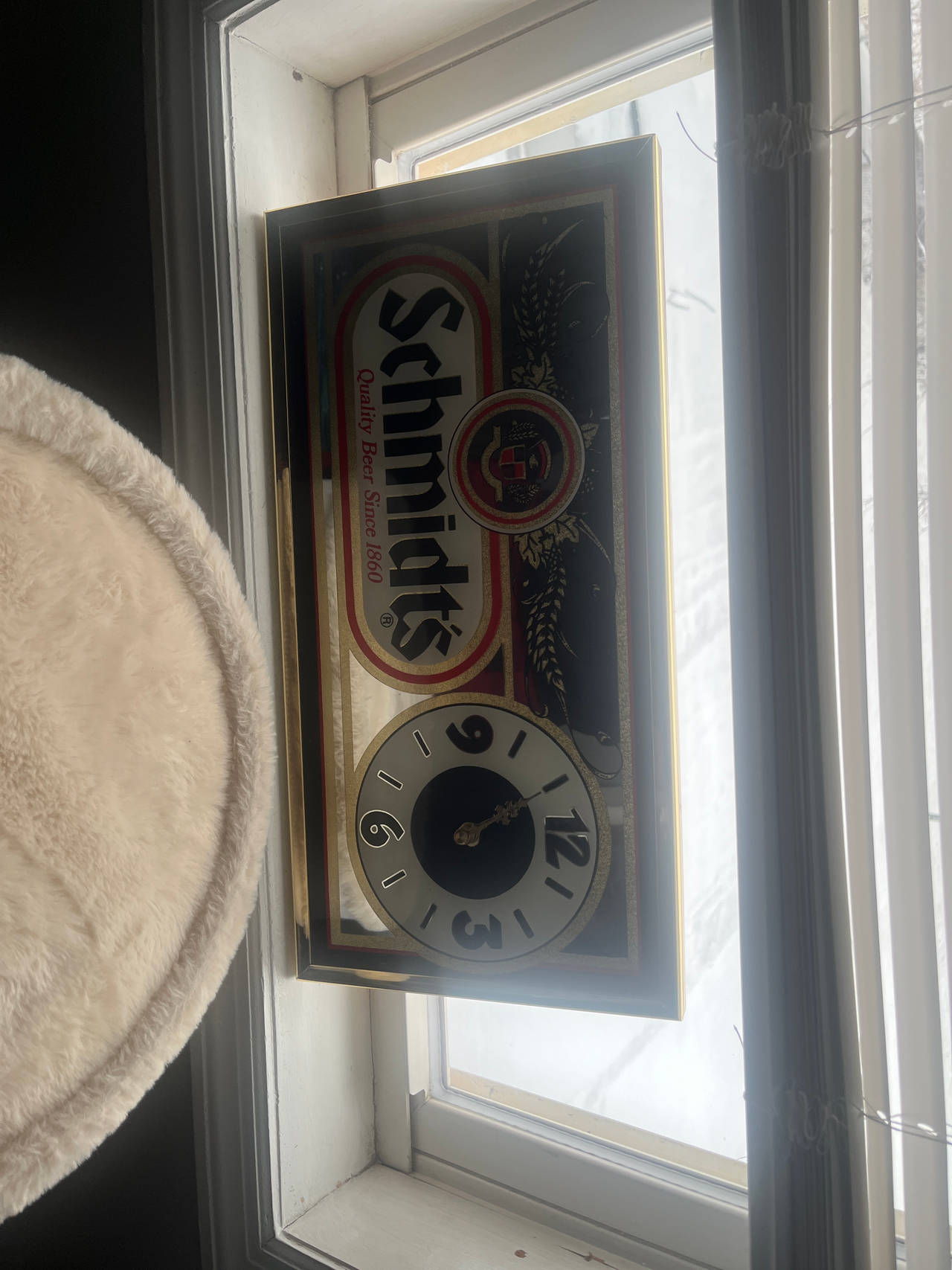 Schmidt's Beer Mirror Clock