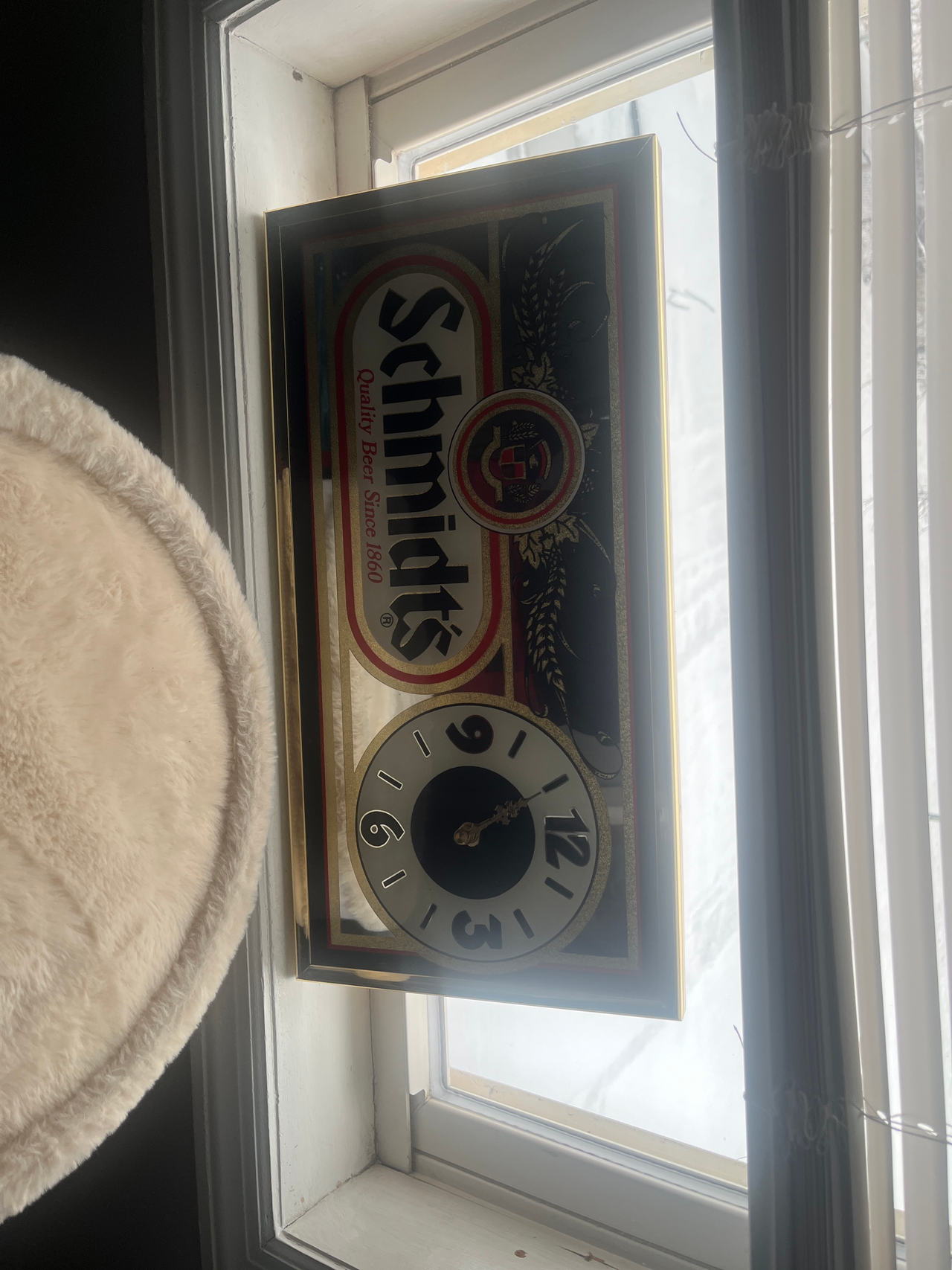 Schmidt's Beer Mirror Clock