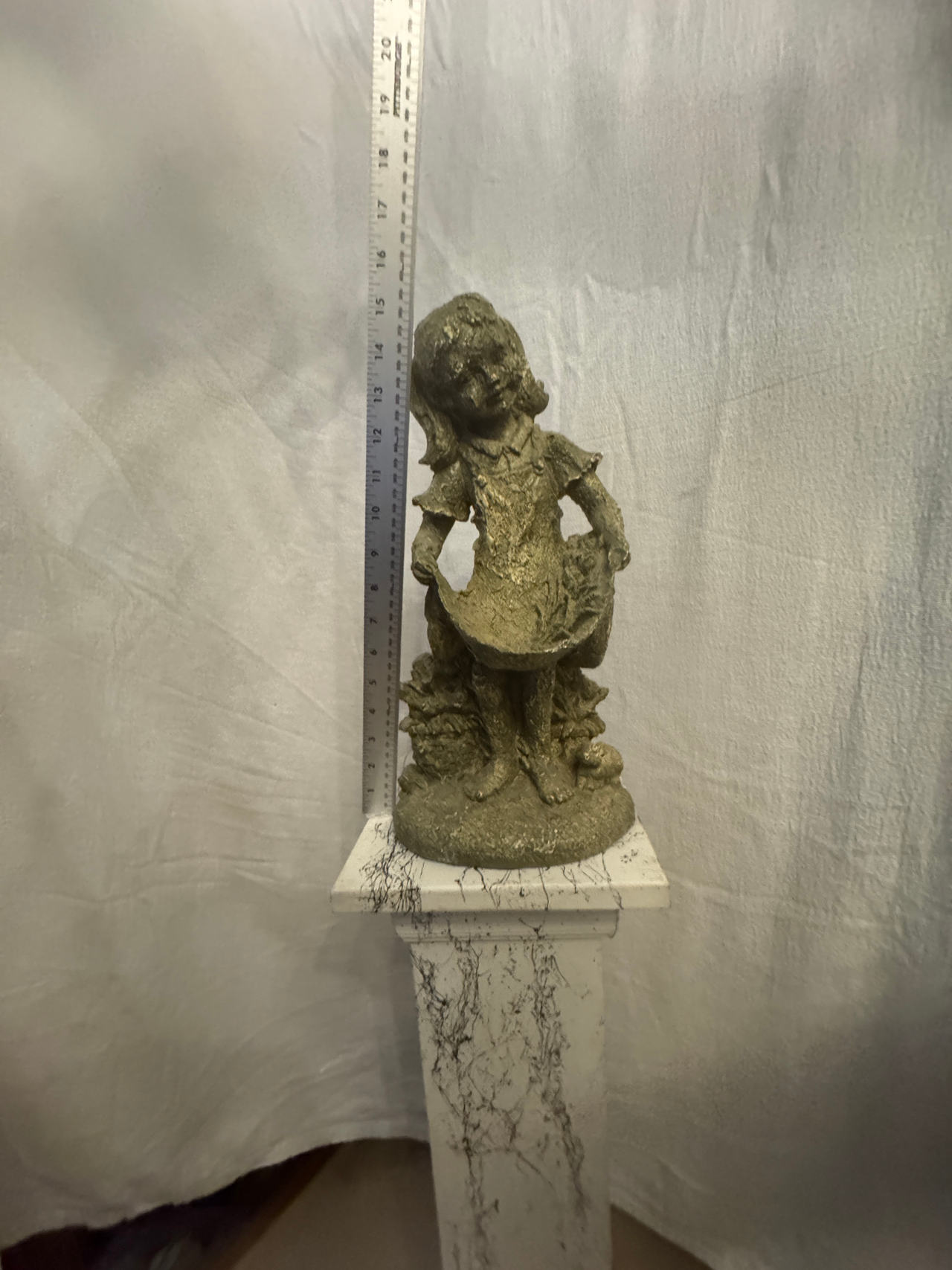 Concrete Garden Statue of Girl