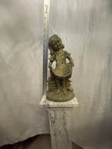 Concrete Garden Statue of Girl - Image 1