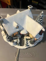 Lot of 4 Snow Village Lighted House ( 2 with working lights , 2 not working ) - Image 1