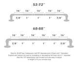 2-Pack White Industrial Curtain Rods for Windows 48-84 Inches (4-7 Feet), 1-Inch - Image 4