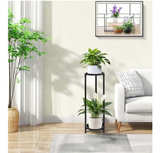 Plant Stand Indoor Outdoor, 2 Tier 24" Tall Black Flower Pot Plant Stands, Heavy - Image 5