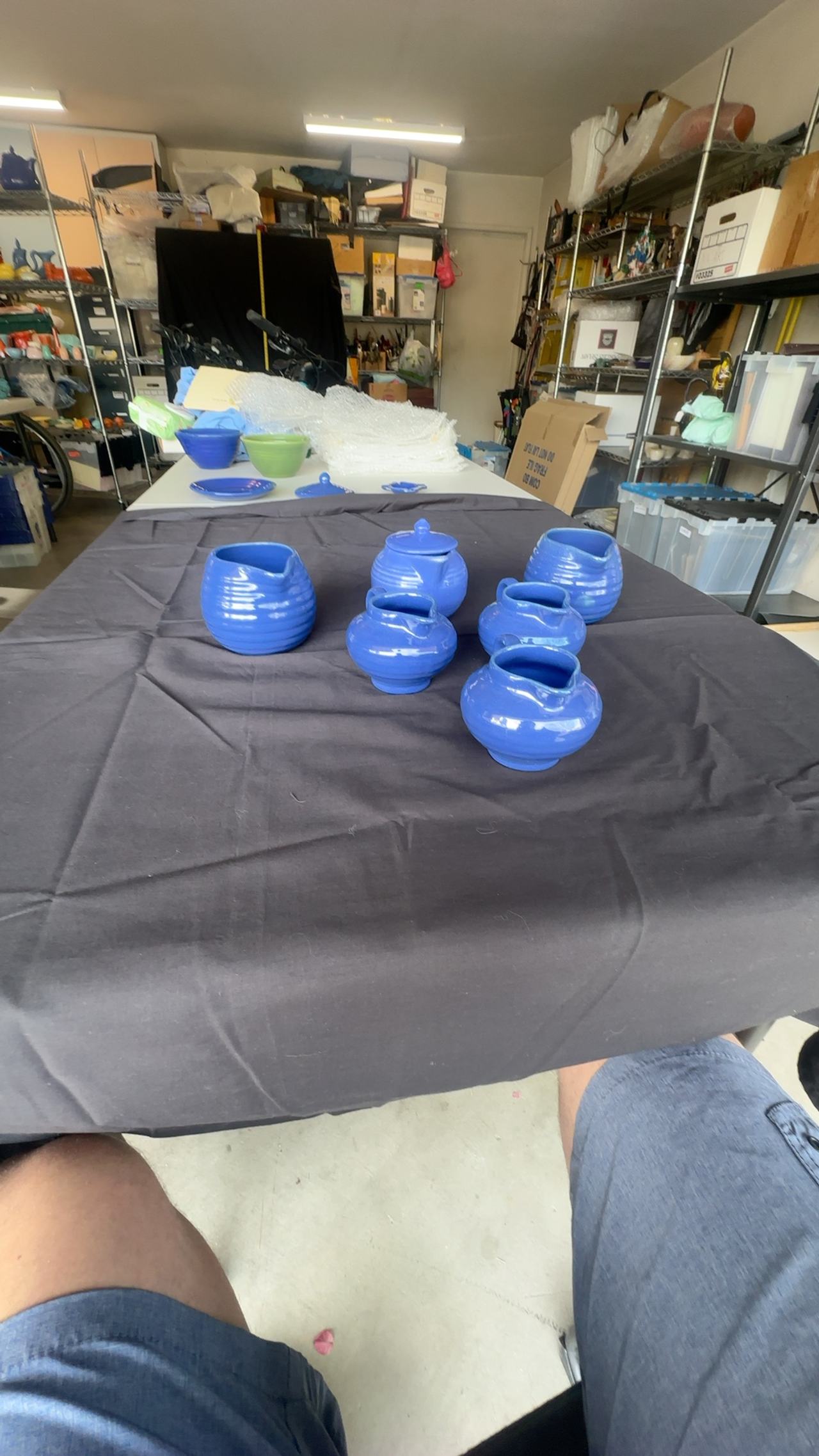 Bauer Ringware Cobalt Blue Creamers