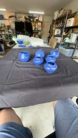 Bauer Ringware Cobalt Blue Creamers - Image 1