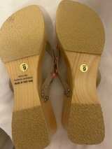 Woodies Hand-Painted Floral Wooden Wedge Sandals - Image 4