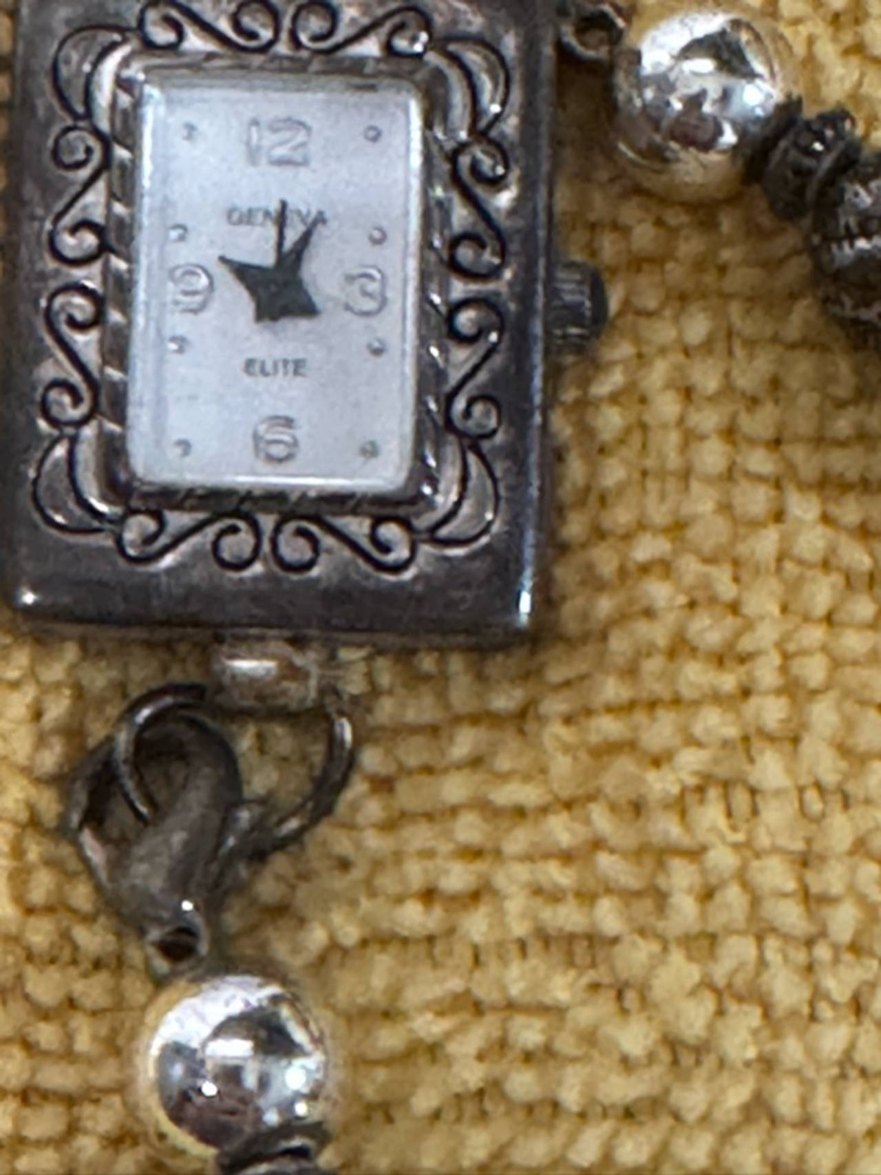 Geneva Elite Women's Wristwatch Silver