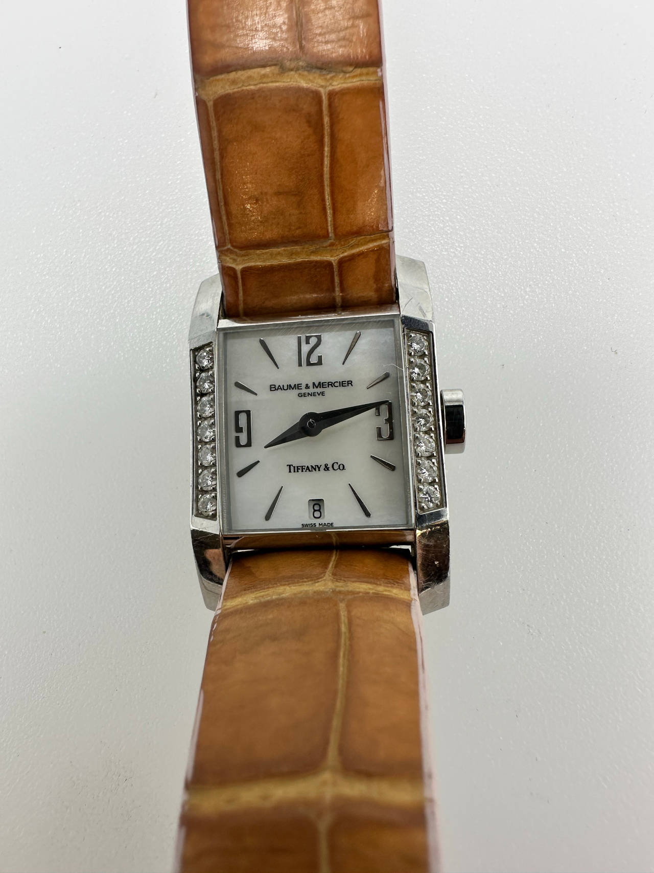 Baume & Mercier Hampton for Tiffany & Co. Diamond Ladies Watch Double Signed