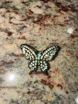 Vintage Style Rhinestone Butterfly Brooch - Image 2