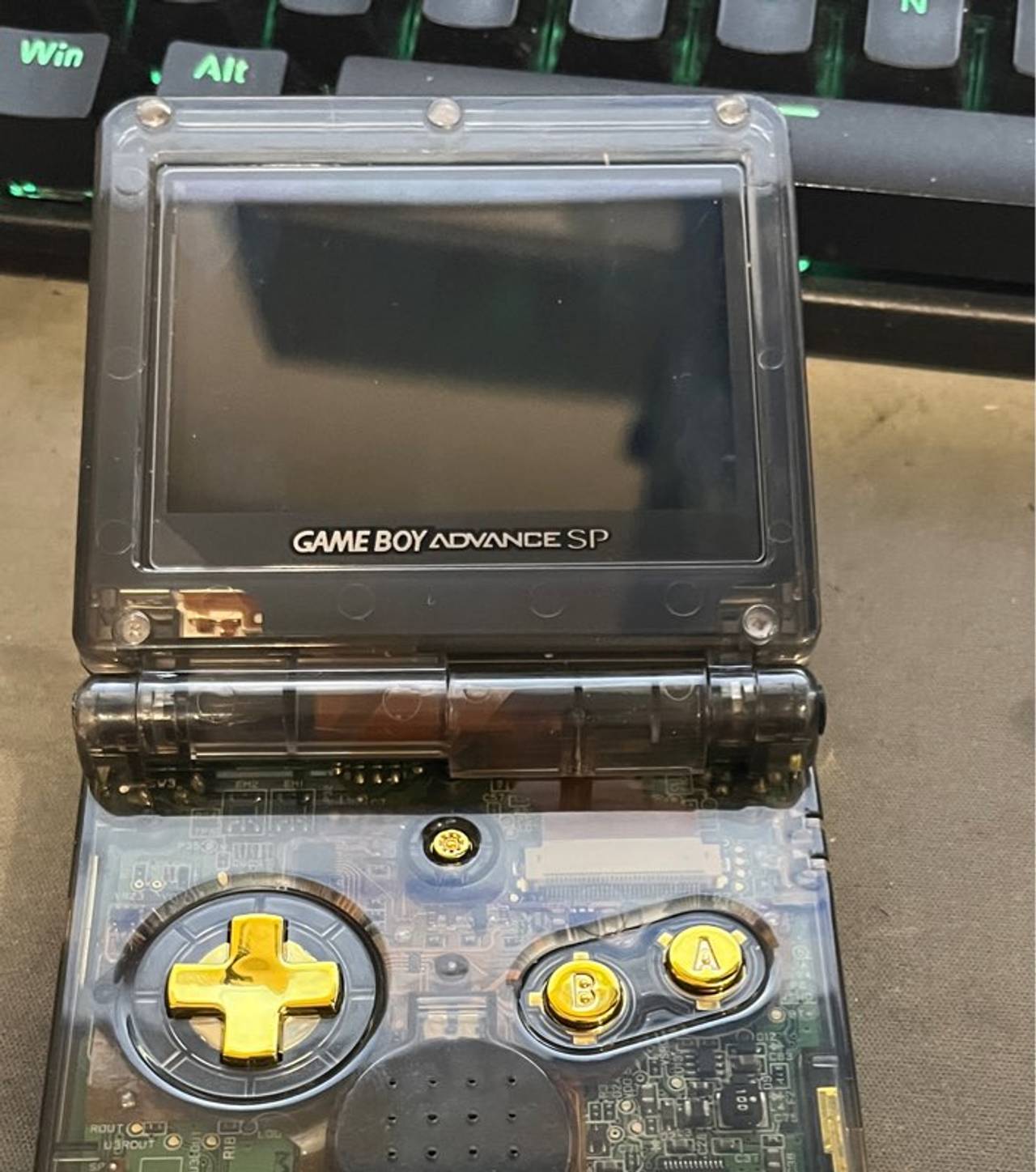 Custom Clear Nintendo Game Boy Advance SP AGS-101