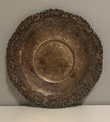 Vintage Silver Plated Grape Vine Pierced Tray - Image 1