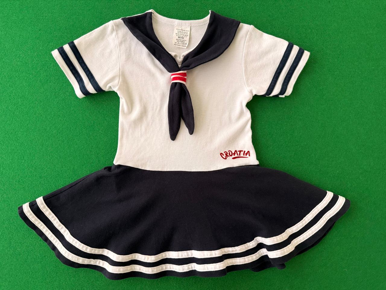 Toddler 2T Croatia Sailor Onesie Dress