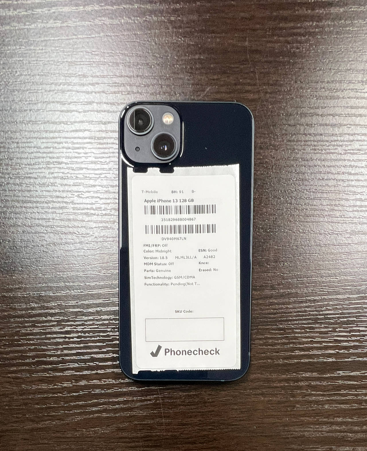 Apple iPhone 13 128GB Midnight - T-Mobile Locked