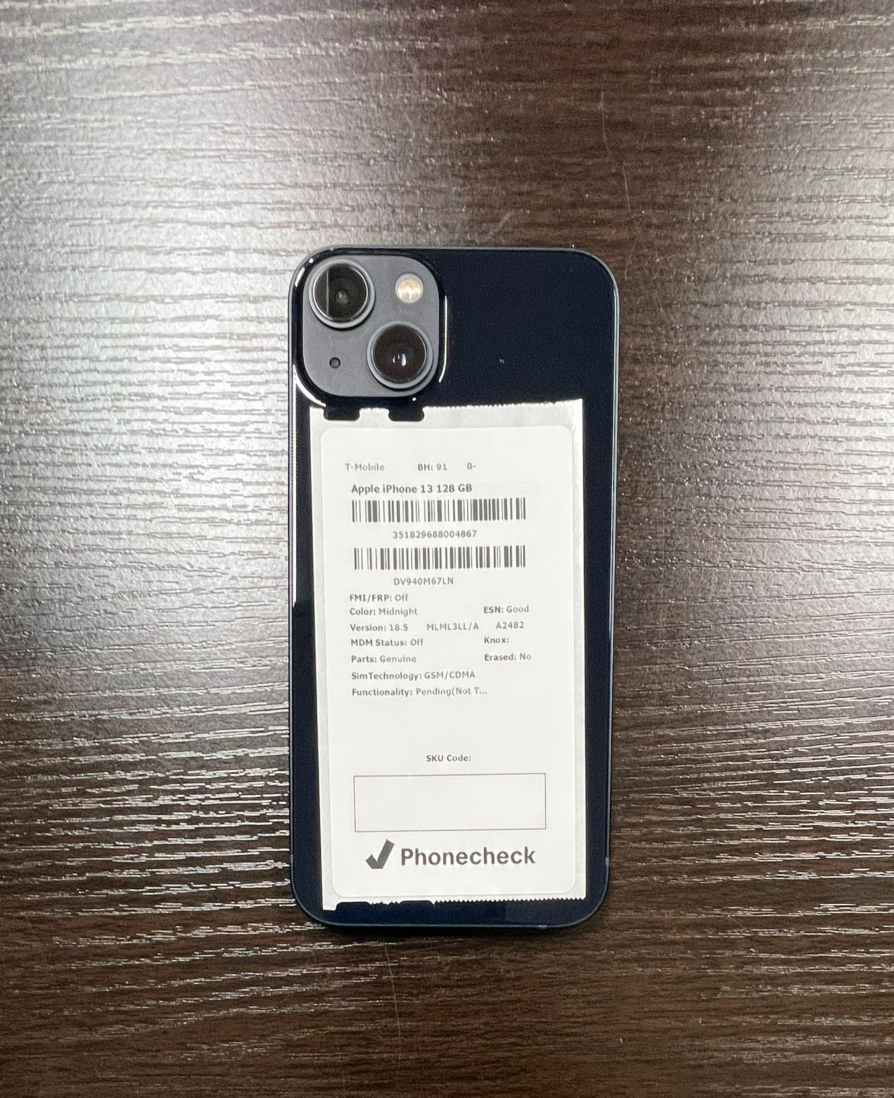 Apple iPhone 13 128GB Midnight - T-Mobile Locked