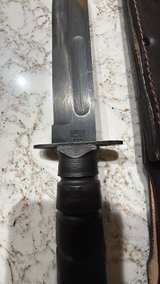 Camillus New York USA 11.75 inch Blade Knife with Leather Sheath - Image 2