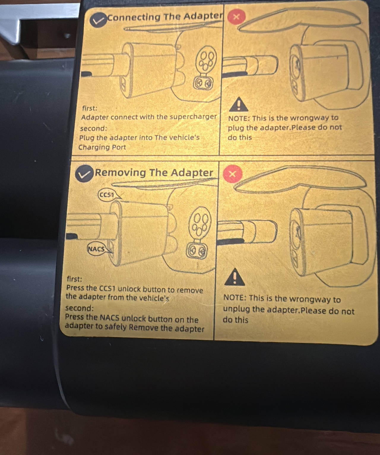 CCS1 to NACS Charging Adapter