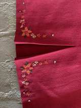 Ann Taylor Red Embroidered Pencil Skirt - Image 2