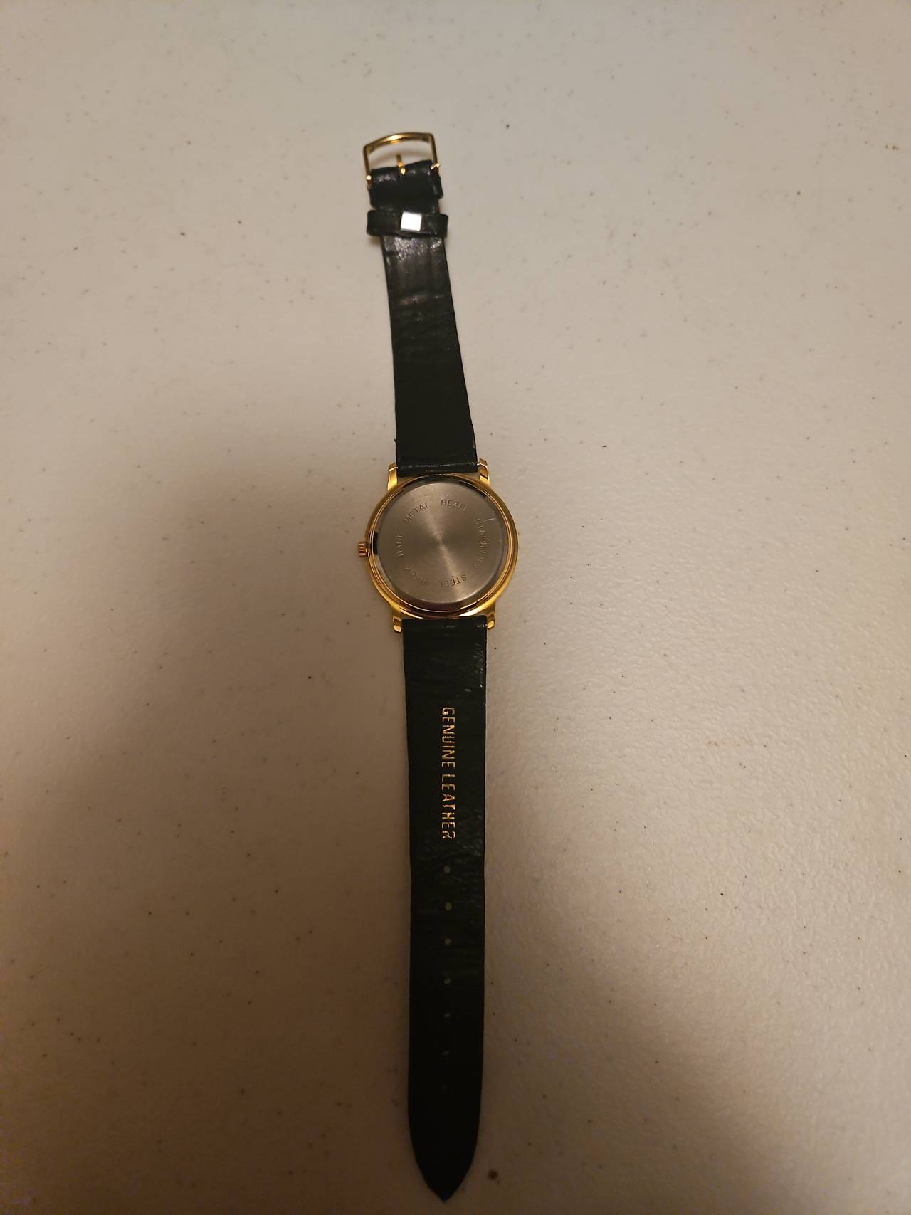 Time Quartz Analog Watch with Roman Numeral Bezel