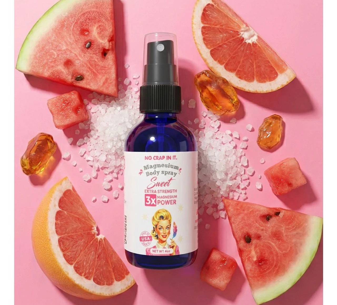 No Crap In It Magnesium Body Spray Sweet Extra Strength 3X Power