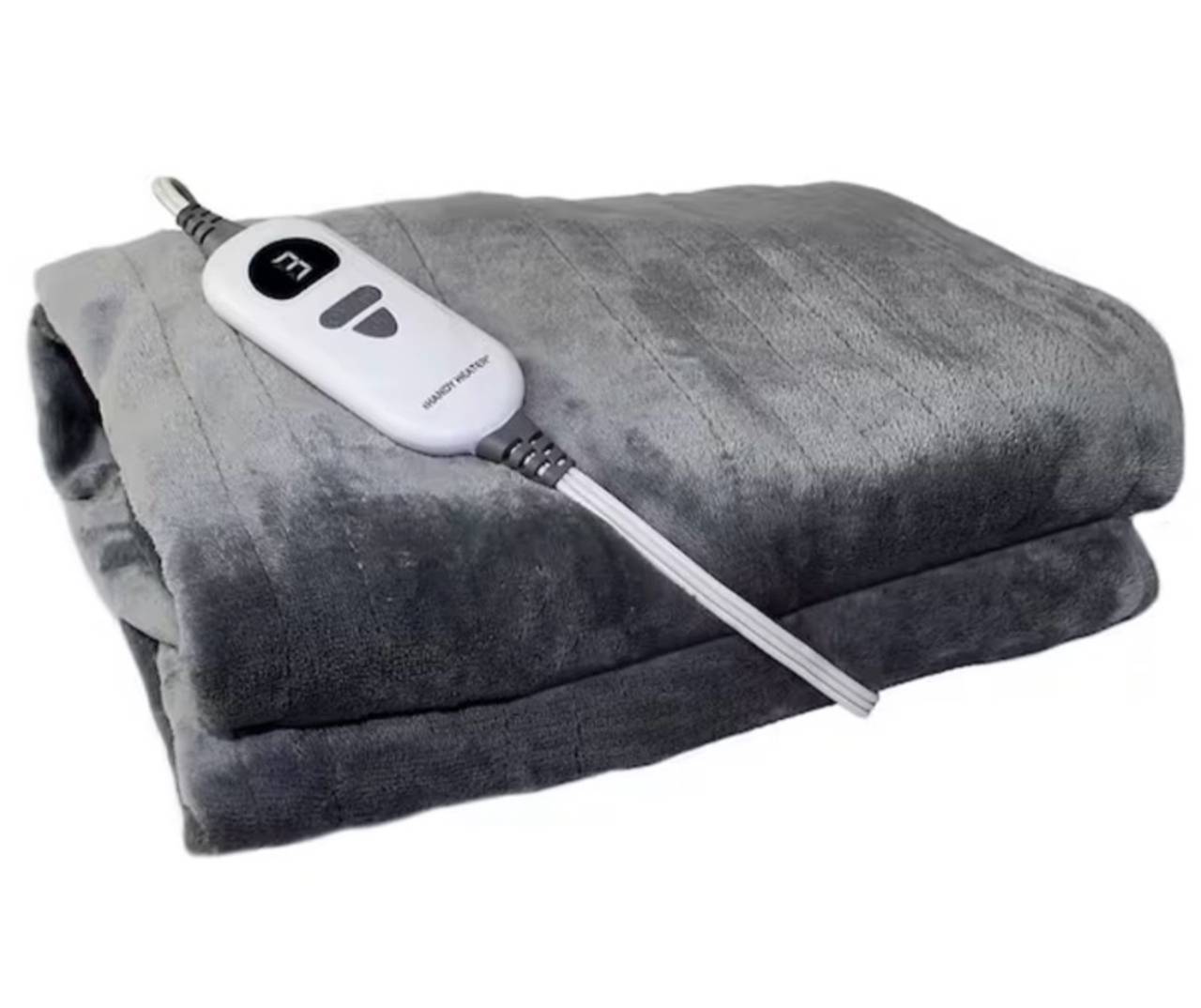 Handy Heater Heated Throw Blanket Grey 50 in X 60 in