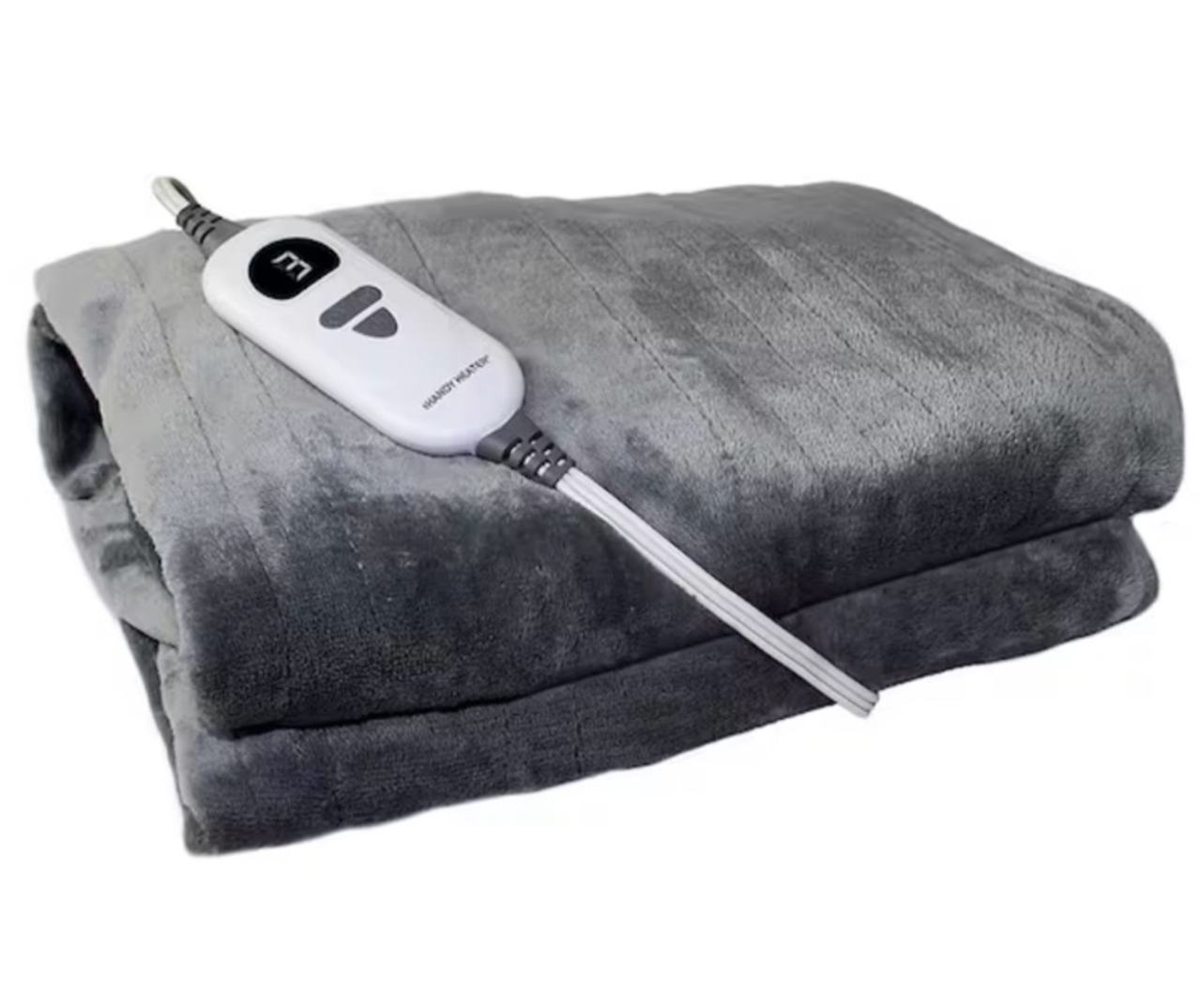 Handy Heater Heated Throw Blanket Grey 50 in X 60 in