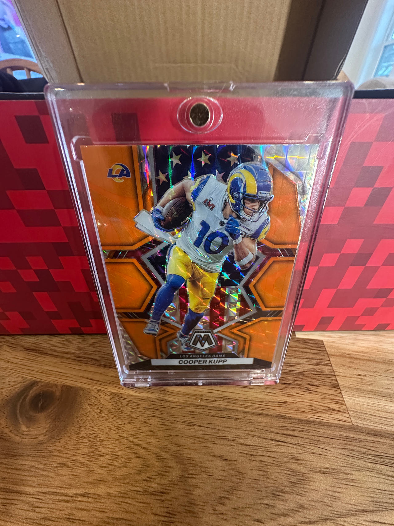 2022 Panini Mosaic Cooper Kupp Orange Fluorescent Prizm #101 /25