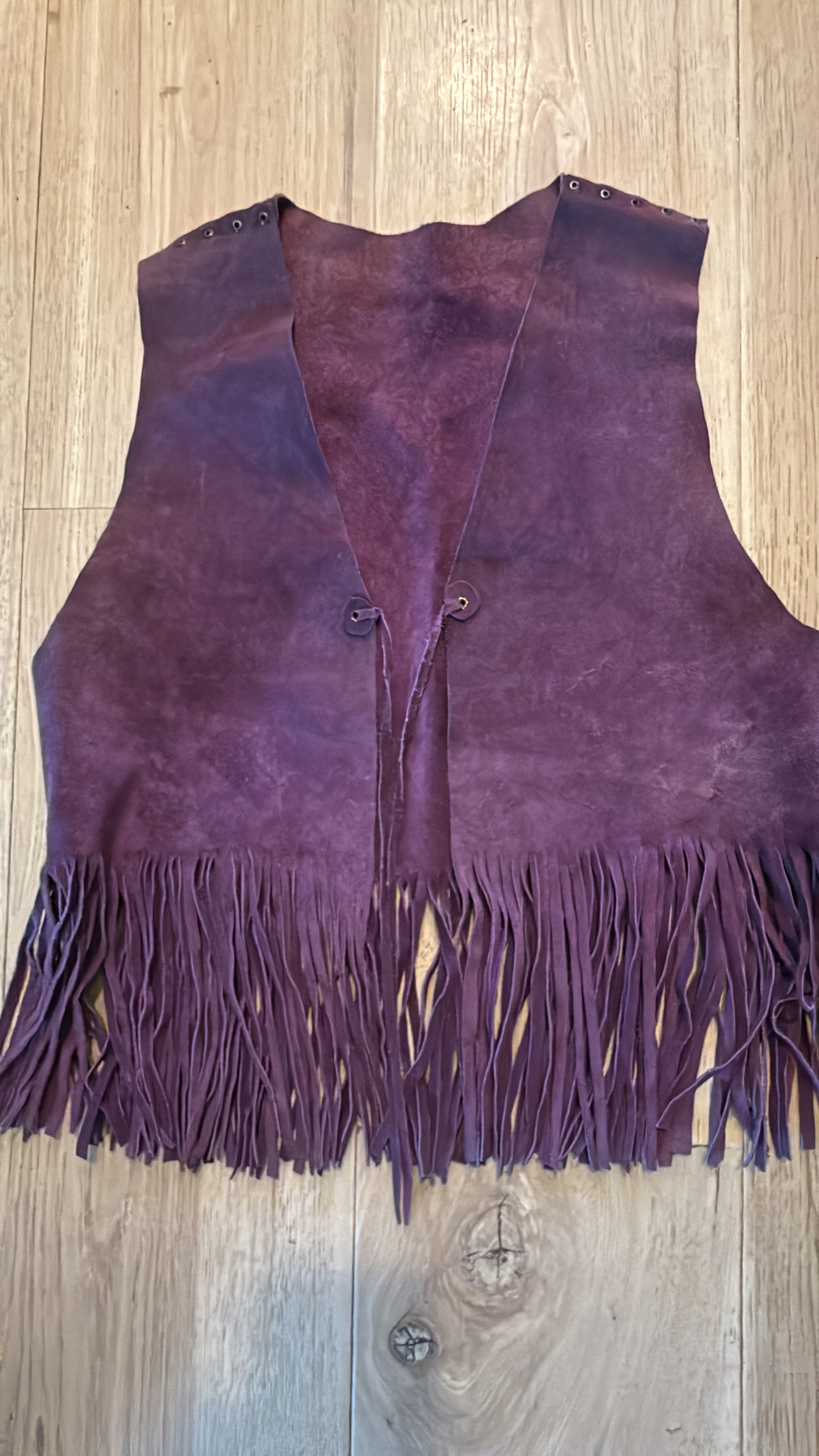 Vintage Purple Suede Fringe Vest: festival, boho, hippie, western