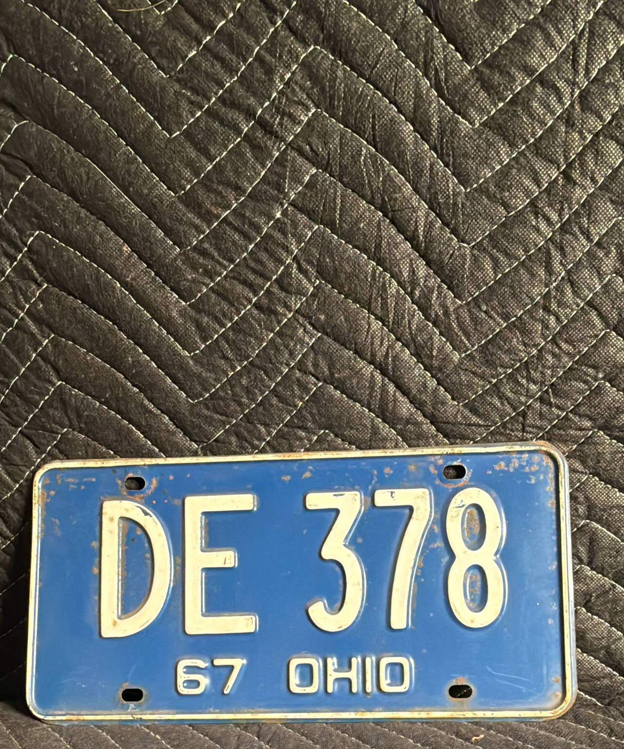 1967 Ohio License Plate DE 378