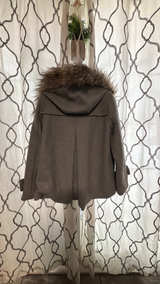 VICI Grey Faux Fur Hooded Toggle Coat - Image 3