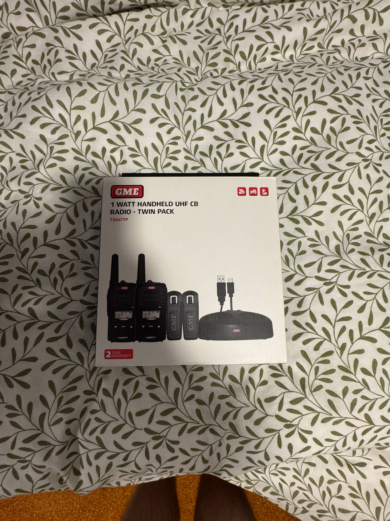 GME 1 Watt Handheld UHF CB Radio Twin Pack