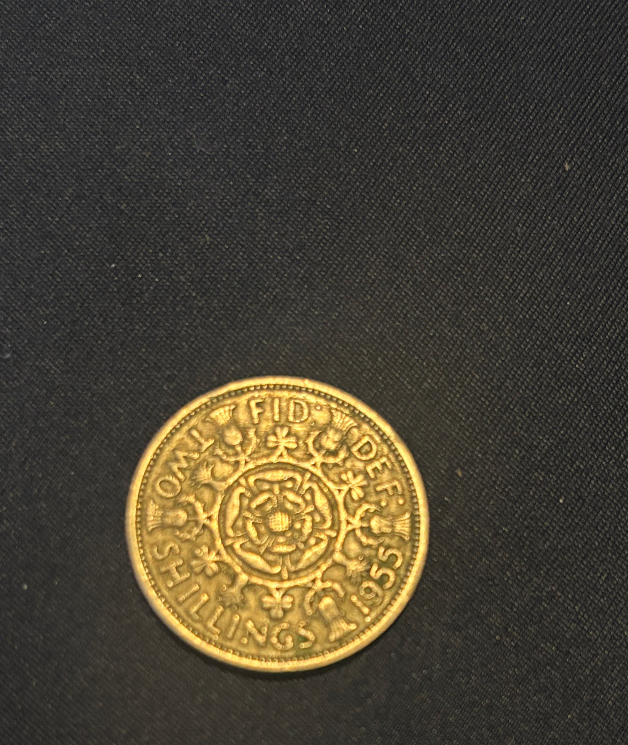 1955 United Kingdom Two Shillings Florin Coin