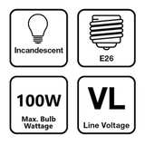Walcott Manor 18.75 in. 1-Light Black Industrial Hardwired Outdoor Wall Light - Image 4