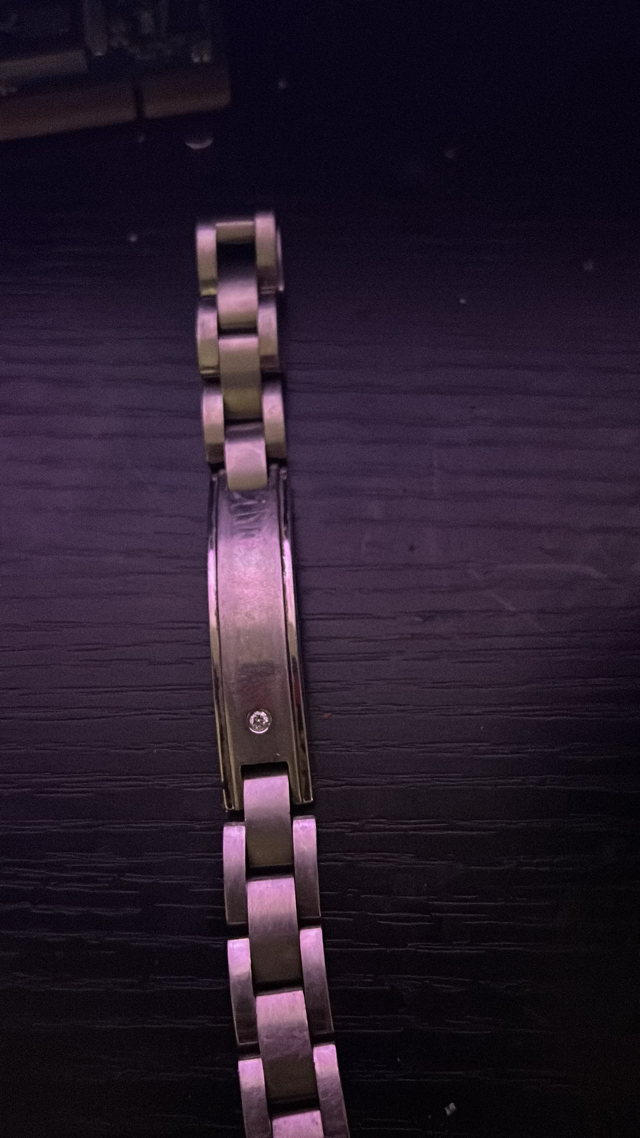 Bulova Men's Stainless Steel Diamond Accent ID Bracelet