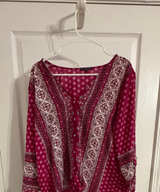 West Kei Boho Print Button Front Blouse - Image 1