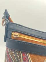 Spartina 449 Daufuskie Island Paisley Linen Leather Crossbody Bag Black Trim - Image 3