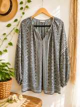 Max Studio Printed Long Sleeve Blouse - Image 2