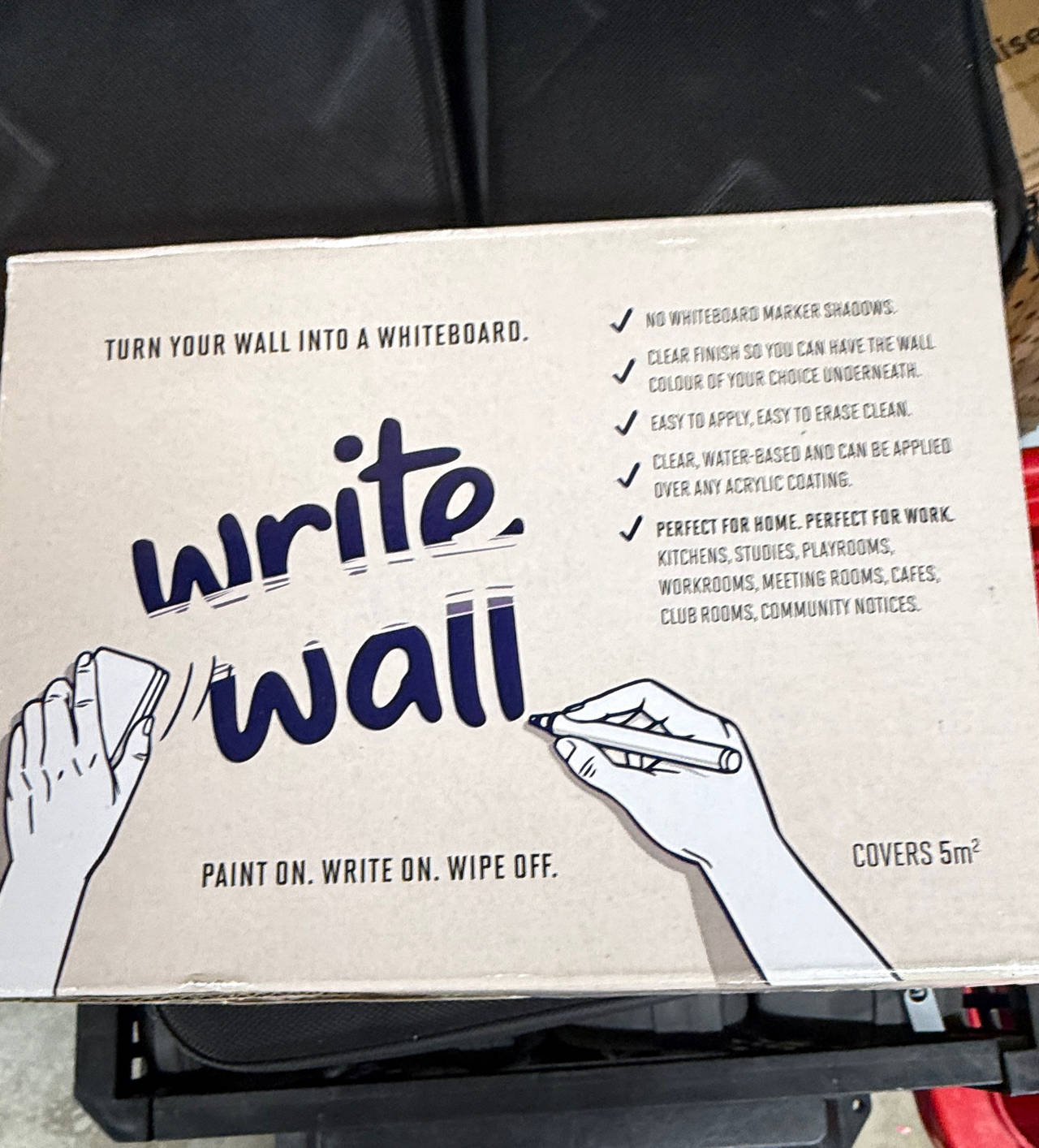 WriteWall Clear Whiteboard Paint Kit