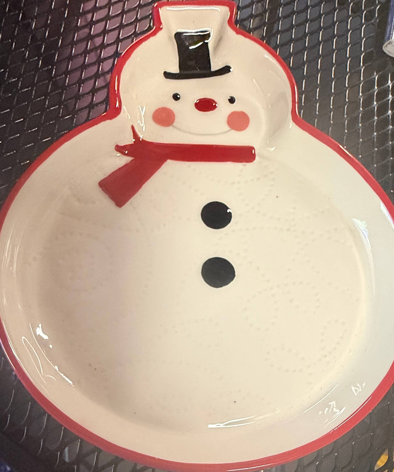 Hallmark Snowman Ceramic Serving Plate