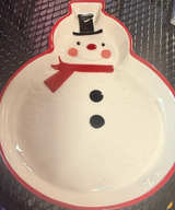 Hallmark Snowman Ceramic Serving Plate - Image 1