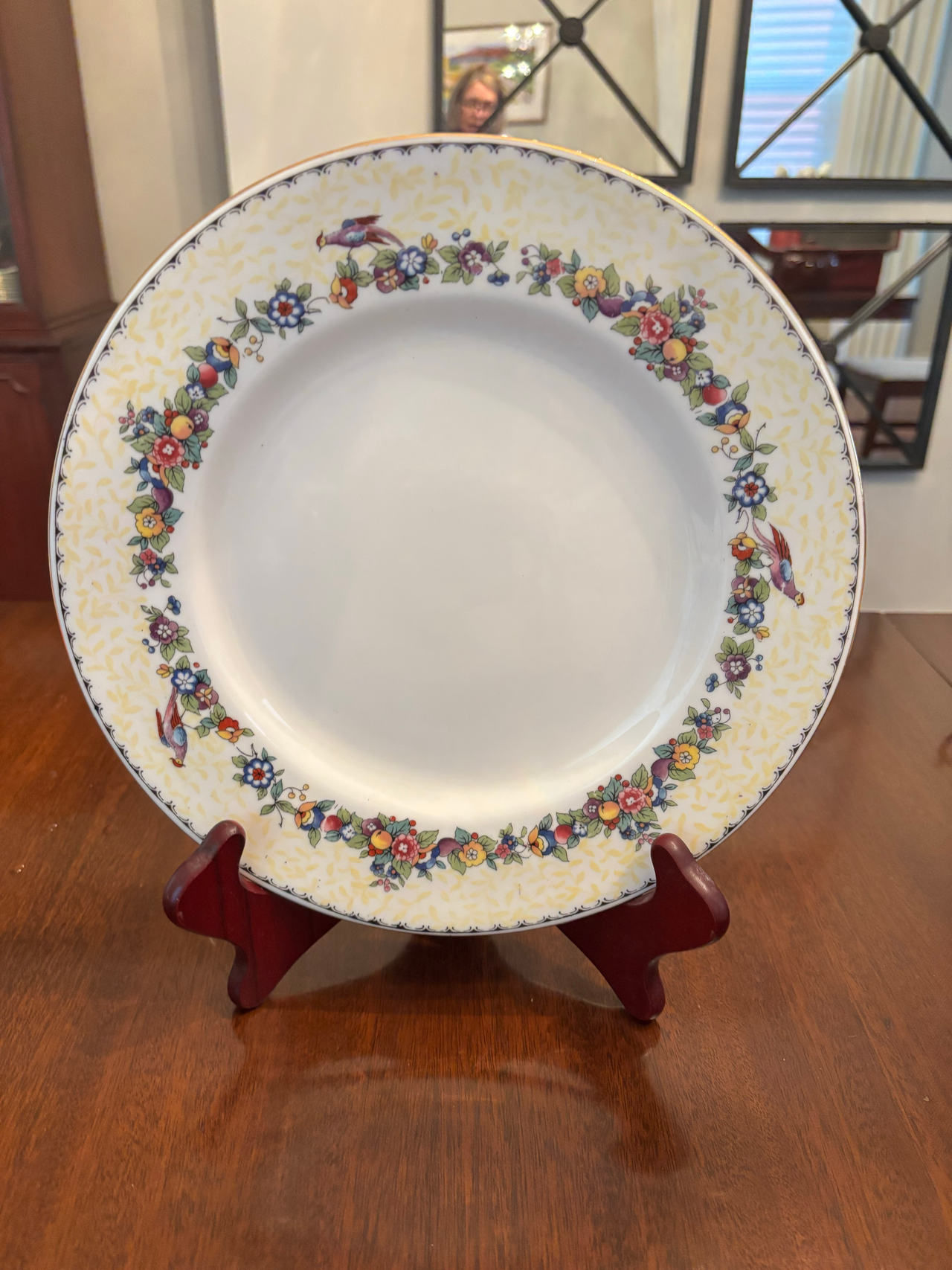Vintage Floral Dinner Plate