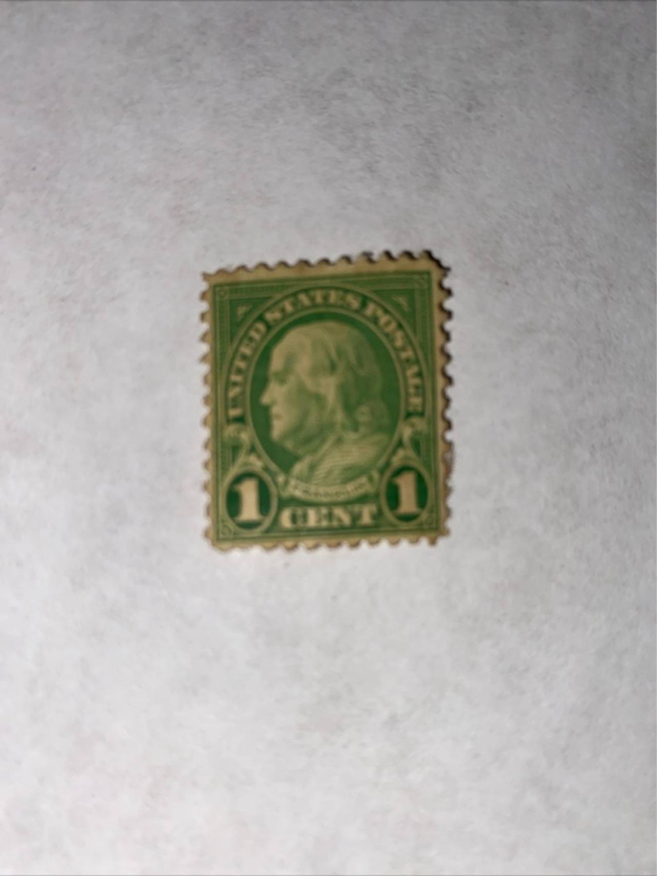 United States 1¢ Benjamin Franklin Green Stamp (Scott #578)