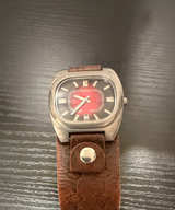 Fossil Vintage Red Dial Cuff Watch - Image 1