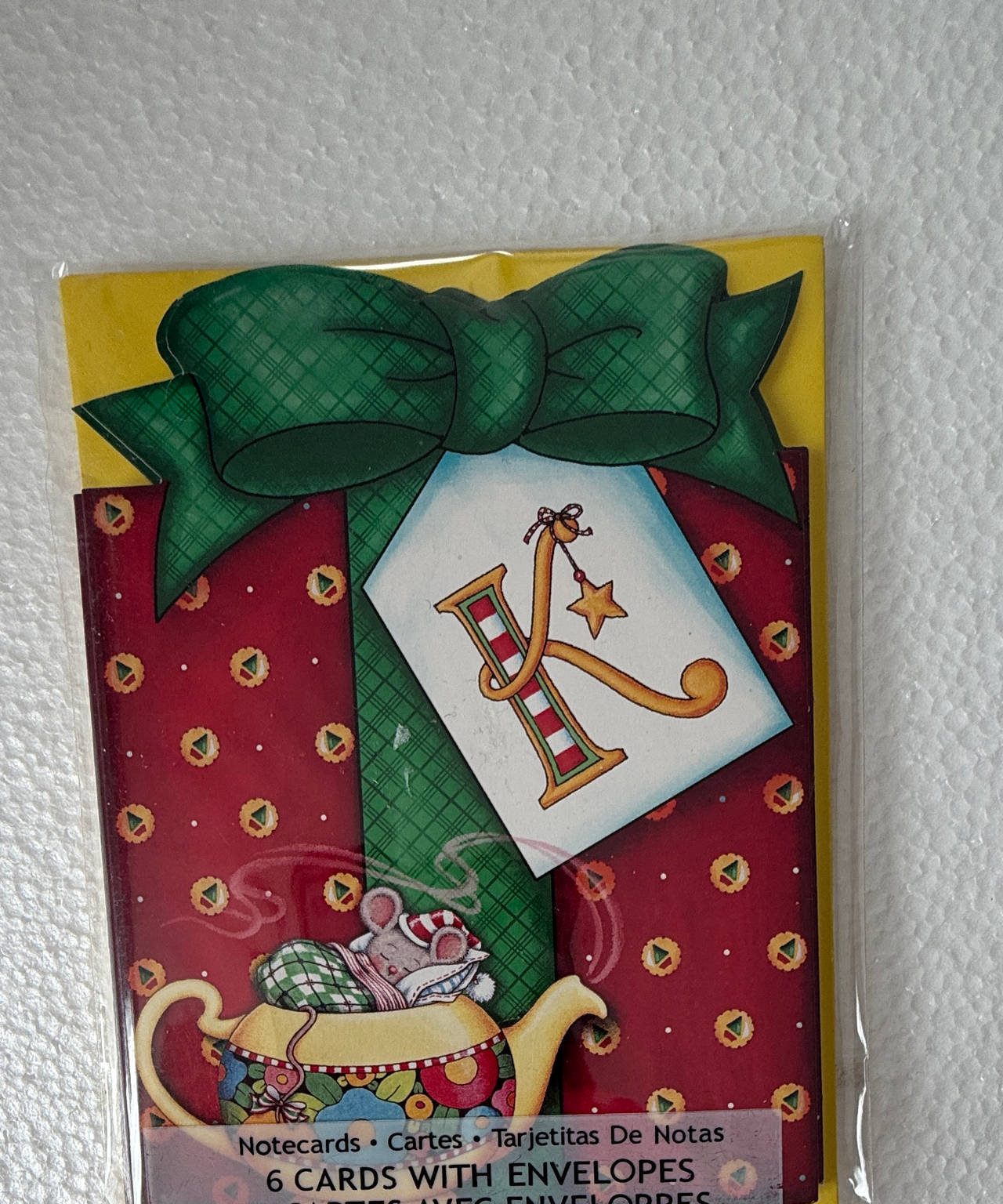 Mary Engelbreit Initial K Christmas Notecards 6-Pack