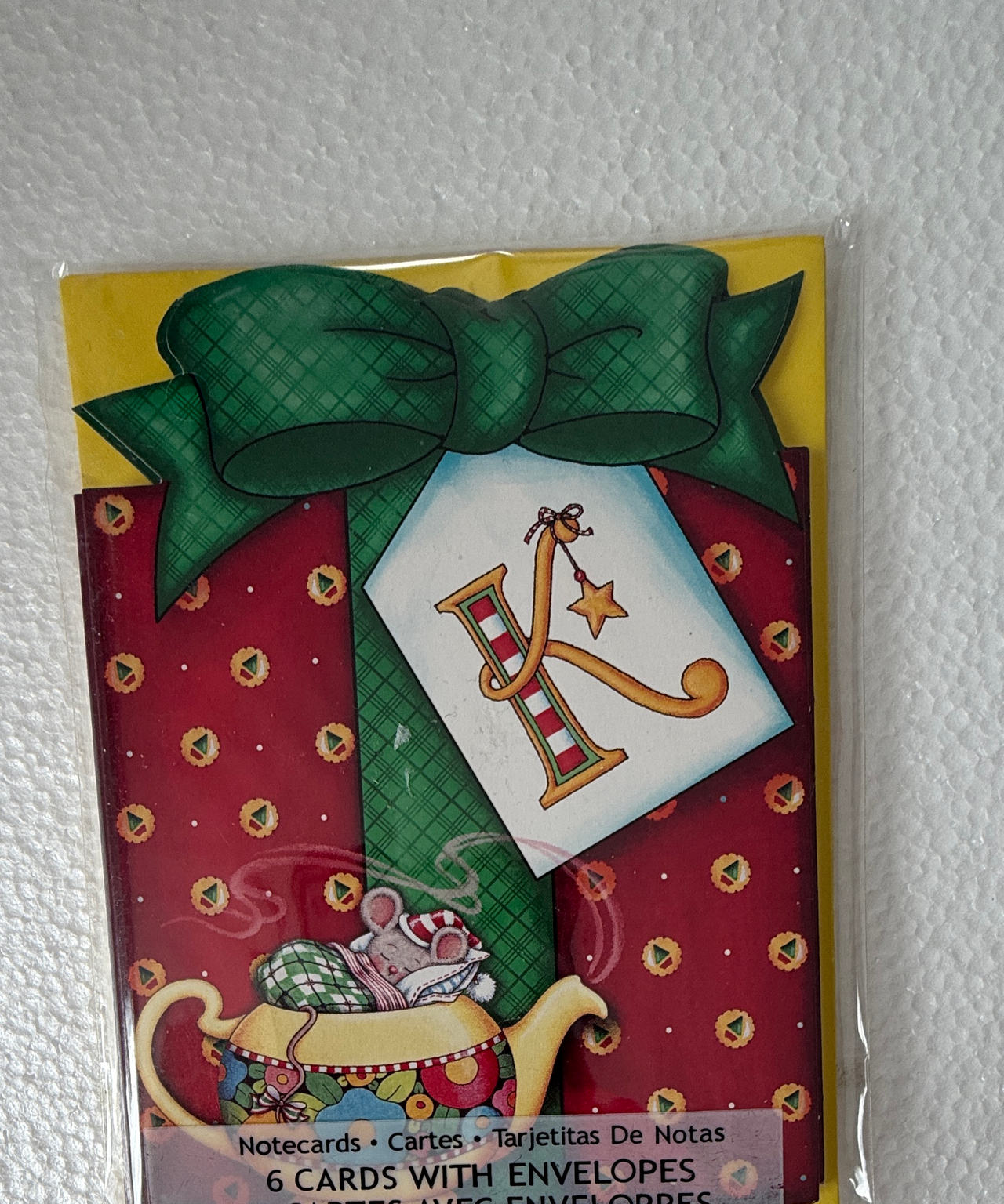 Mary Engelbreit Initial K Christmas Notecards 6-Pack